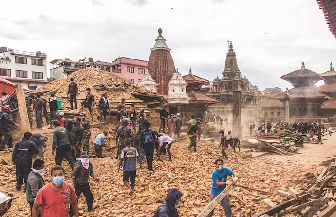 Big 7 magnititute earthquick in Nepal